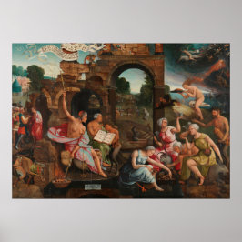 Antik avbildning av vittnen poster