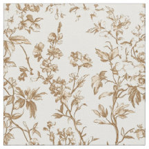 Antik Beige Blommig Vinranke Toiletyg