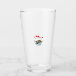 Antik bil i en klar julgranskula glaskopp