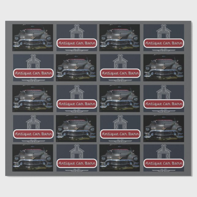 Antik Bilbyggnad Presentpapper (Platt)