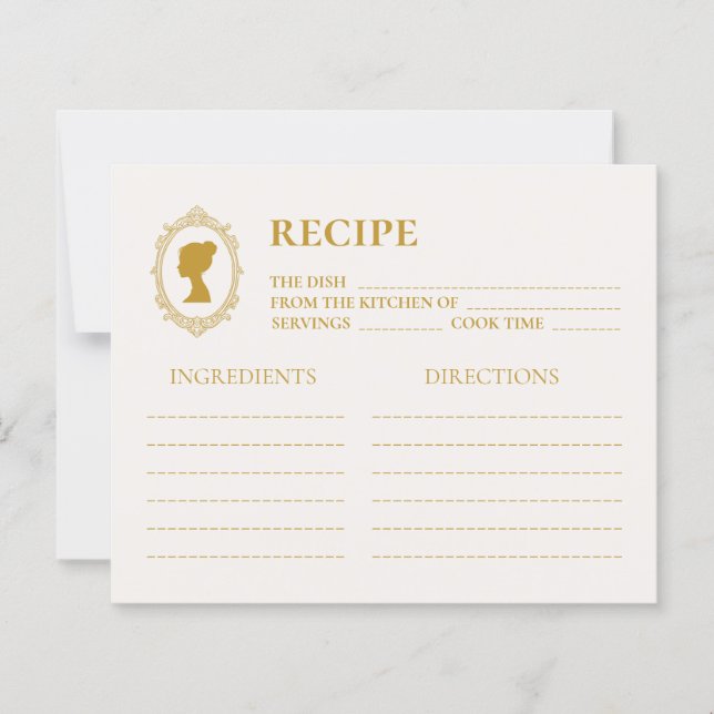 Antik blå Regency cameo bröllopsfest-recept (Framsida)