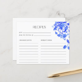 Antik Blå Toile Blommig Bröllopsfest Recept