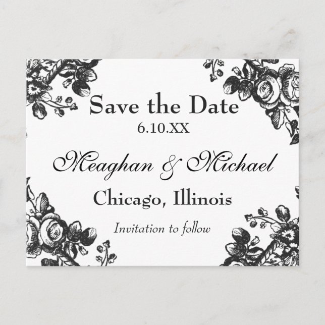 Antik blomstergrönska meddelande vykort (Framsida)