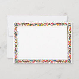 Antik blomsterkant RSVP-kortmall OSA Kort