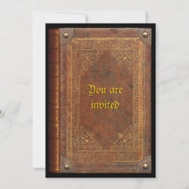 Antik bok inbjudningar