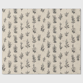 Antik Botanisk Örtmönster – Vintage Blommig Na Presentpapper