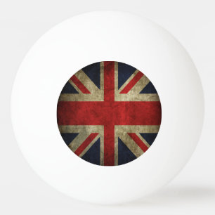 Antik brittisk facklig jackflagga av UK Britannien Pingisboll