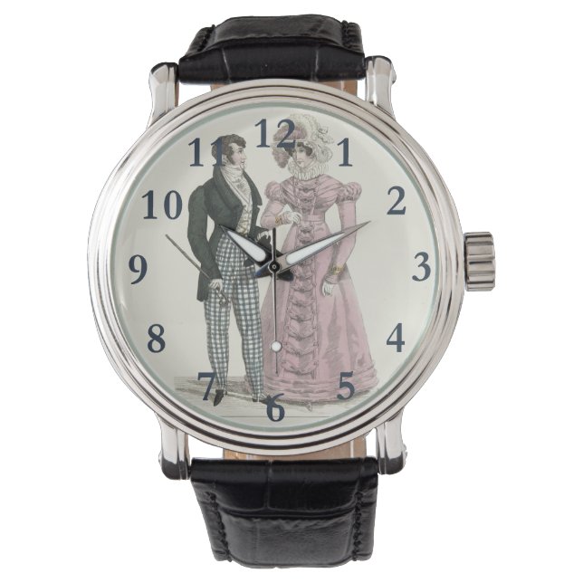 Antik bröllopspar 1823 Man Kvinna Mode Armbandsur (Framsida)