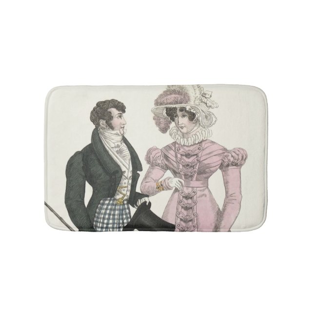 Antik bröllopspar 1823 Man Kvinna Mode Badrumsmatta (Framsidan)