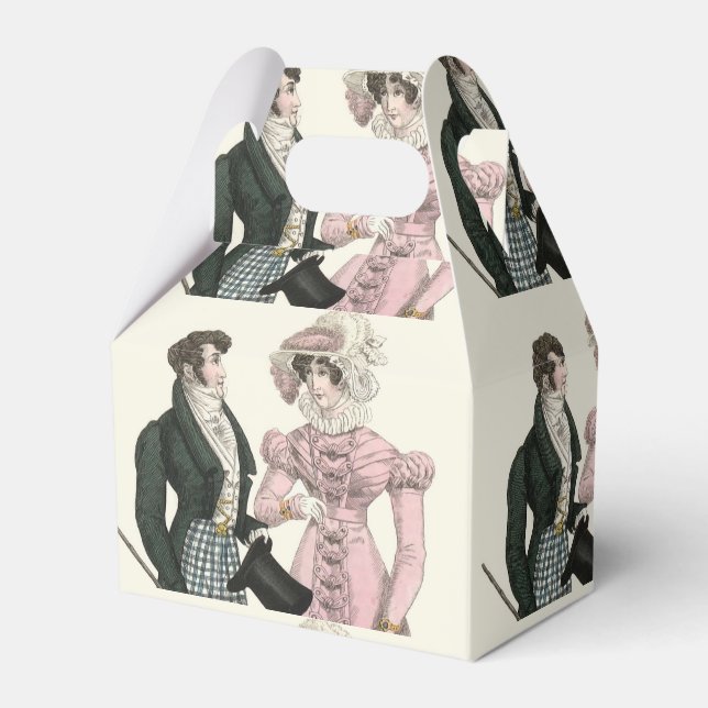 Antik Bröllopsparet 1823 Man Kvinna Mode Presentaskar (Framsidan Sidan)