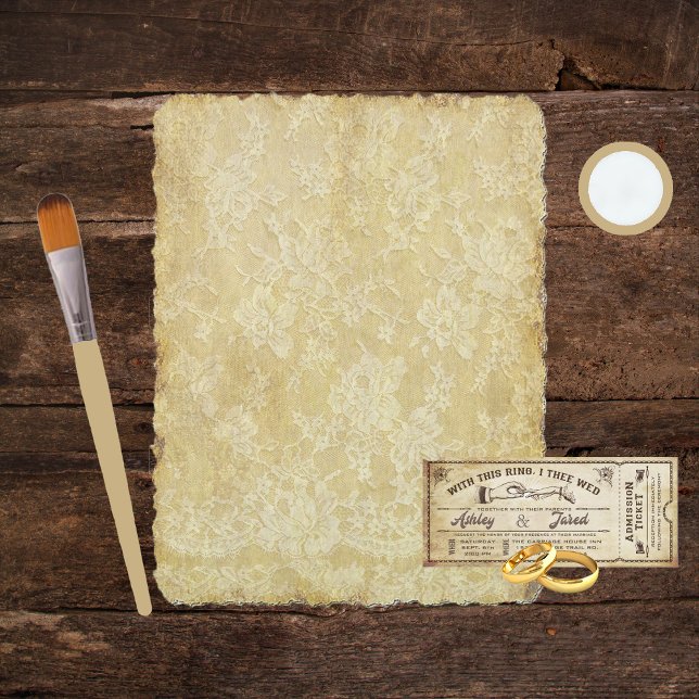 Antik bröllopssnöret scrapbookpapper (Skapare uppladdad)