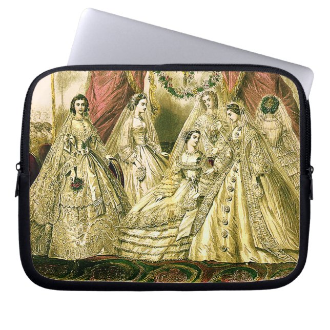 Antik Brud Vintage Bröllop Laptop Sleeve (Framsidan)