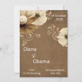 Antik brun och beige vas inbjudningar