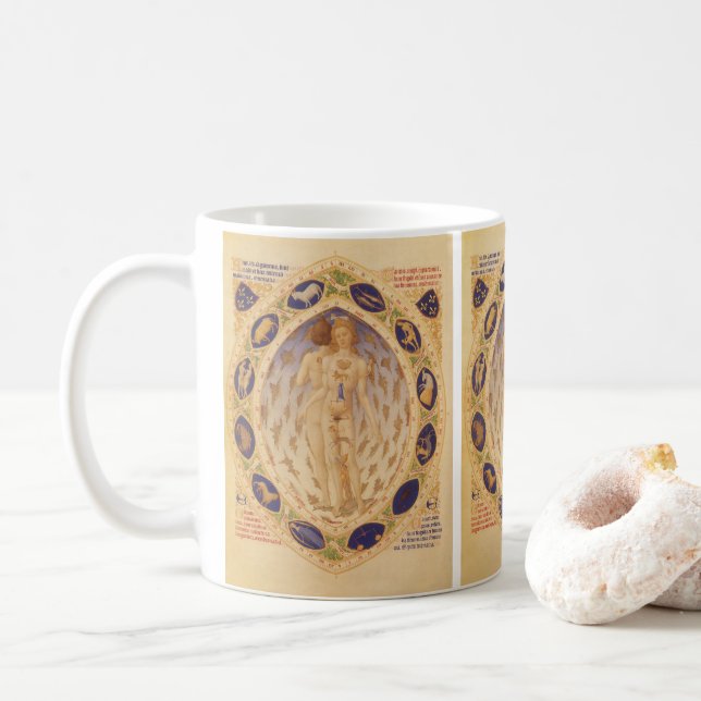 Antik Celest Zodiakskarta, Vintage Astrologi Kaffemugg (Med munk)