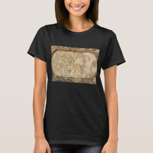 Antik Celestial Planisfär Karta av Joseph Moxon T-shirt