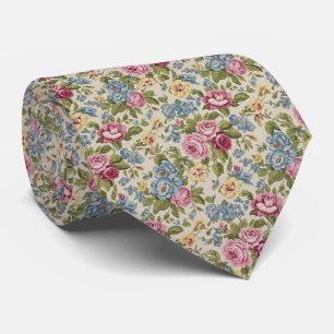 Antik Chintz Blommig Mönster Slips