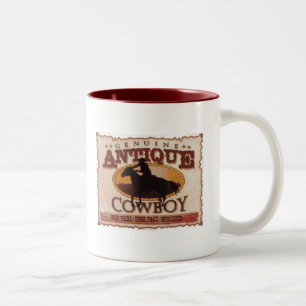 Antik cowboy Två-Tonad mugg
