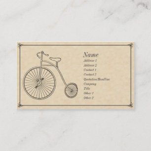 Antik cykel visitkort