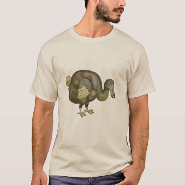 Antik Dodo Fågel Naturhistoria T Shirt (Framsida)