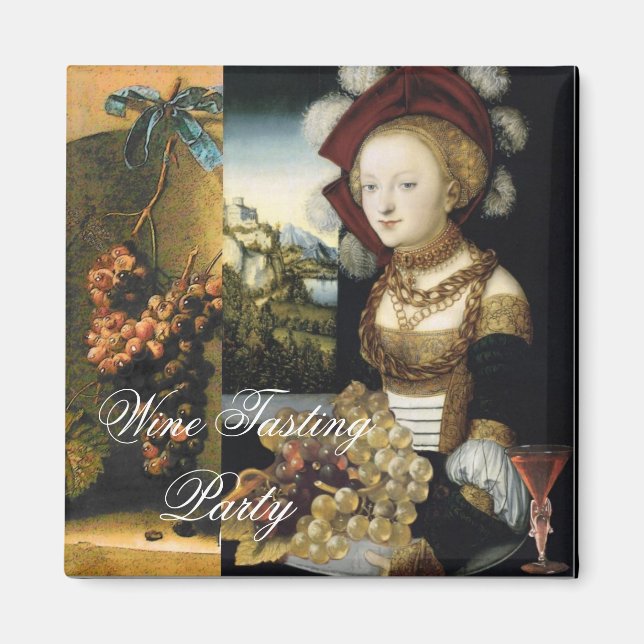 ANTIK DRUVVÄXTHUS VINSMAKARFEST VAXSIGILL MAGNET (Framsidan)