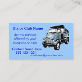 Antik Dumptruck affär Card2-customize Visitkort