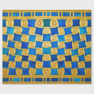ANTIK EGYPTISK GEOMETRISK DEKOR ,SOL I BLÅTT HIMME PRESENTPAPPER