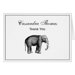 Antik Elefant Ritning OBS Kort