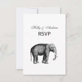 Antik Elefant Ritning OSA Kort