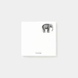 Antik Elefant Ritning Post-it Block