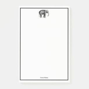 Antik Elefant Teckning Post-it Block