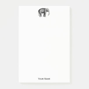 Antik Elefant Teckning Post-it Block