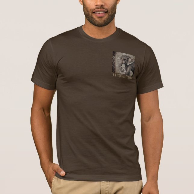 Antik Elefant, Vintage Elefant T Shirt (Framsida)