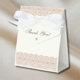 Antik Elfenbens Pärl Regency Spets Bröllopsdusch Presentaskar