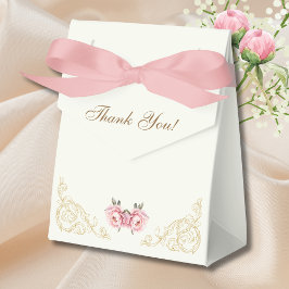 Antik Elfenbens Rosa Pion Bröllopsfest Presentaskar