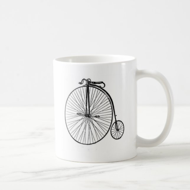 Antik encentmyntFarthingcykel Kaffemugg (Höger)