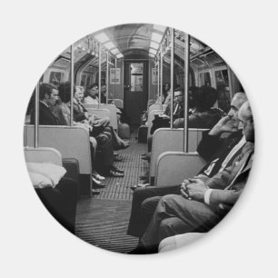 Antik England London järnväg inuti tåg Magnet