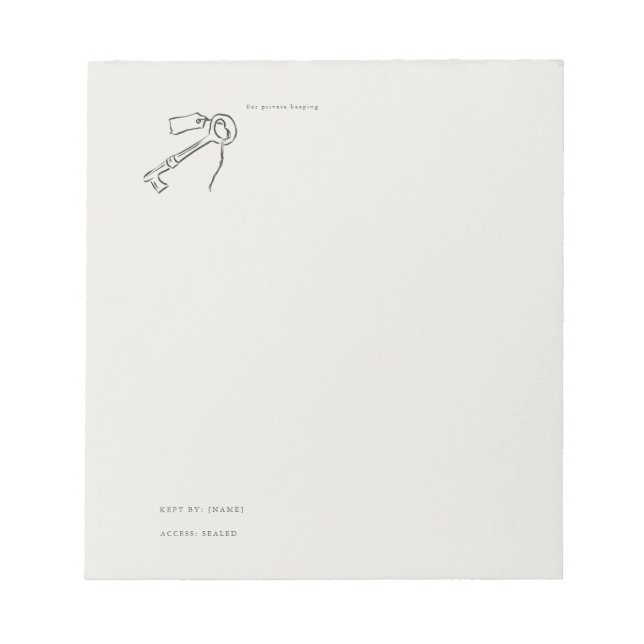 Antik Epistolär Regency Förseglad Nyckel Anteckningsblock (Framsida)