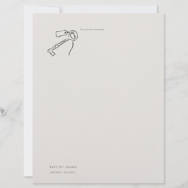 Antik Epistolär Regency Förseglad Nyckel Brevhuvud (Framsida)