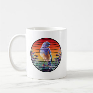 ANTIK FÅGEL BLOMSTER BLOMMA KAFFEMUGG