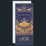 Antik farkost, delfiner, gul, marinblå monogram inbjudningar<br><div class="desc">Elegant,  klassisk vintage nautisk design med en ljus 3D ädelsten placera din egen text som en annonskort / plats kort / spara datum-kort / tack-kort,  bröllops shower,  födelsedagar,  fester,  förlovnings shower eller nästan vilken händelse som helst!</div>