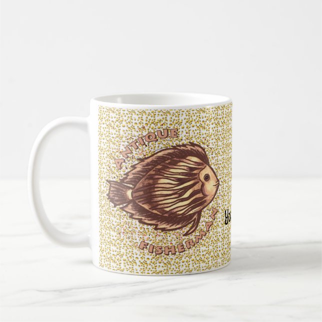 Antik Fiskare  Kaffemugg (Vänster)