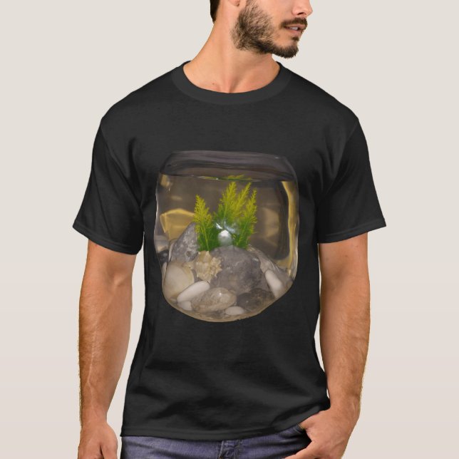 Antik fisktryck t shirt (Framsida)