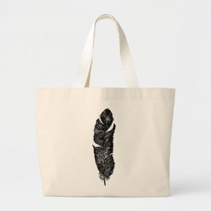 Antik fjäder på Totebag Jumbo Tygkasse