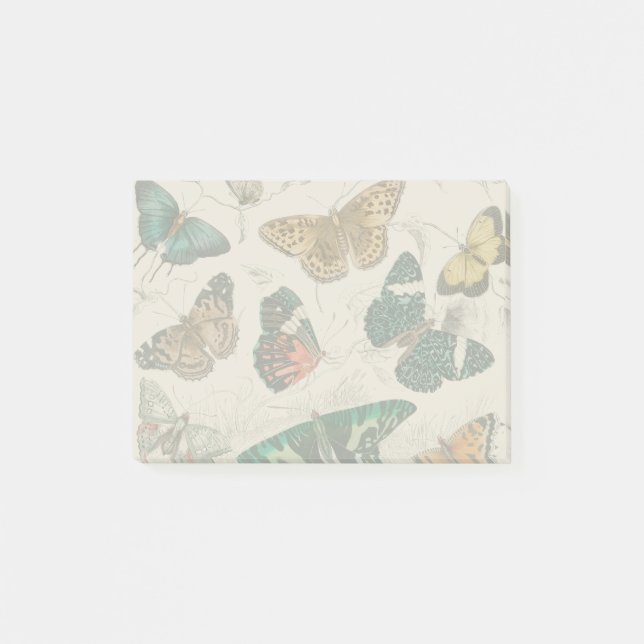 Antik fjärilillustration: 1820 Goldsmith Post-it Block (Framsida)