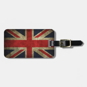 Antik flagga för brittisk kunglig facklig jack bagagebricka
