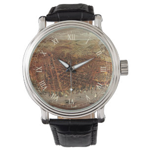 Antik flygkarta, San Francisco City, Kalifornien Armbandsur