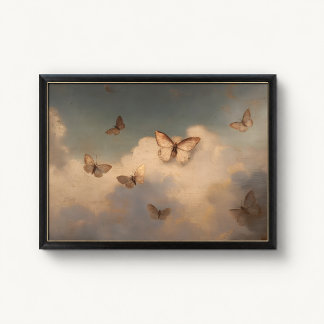 Antik förgylld fjäril Himmel Poster