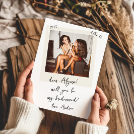 Antik Foto Handskriven Brudtärna Förfrågan Inbjudningar