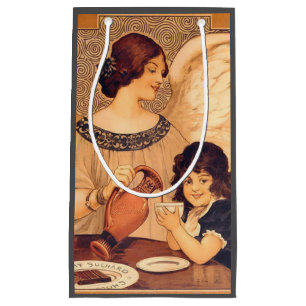 Antik fransk chokladängelsposter: Vintagekonst