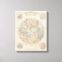 Antik fransk nordpolsk arktisk karta 1867